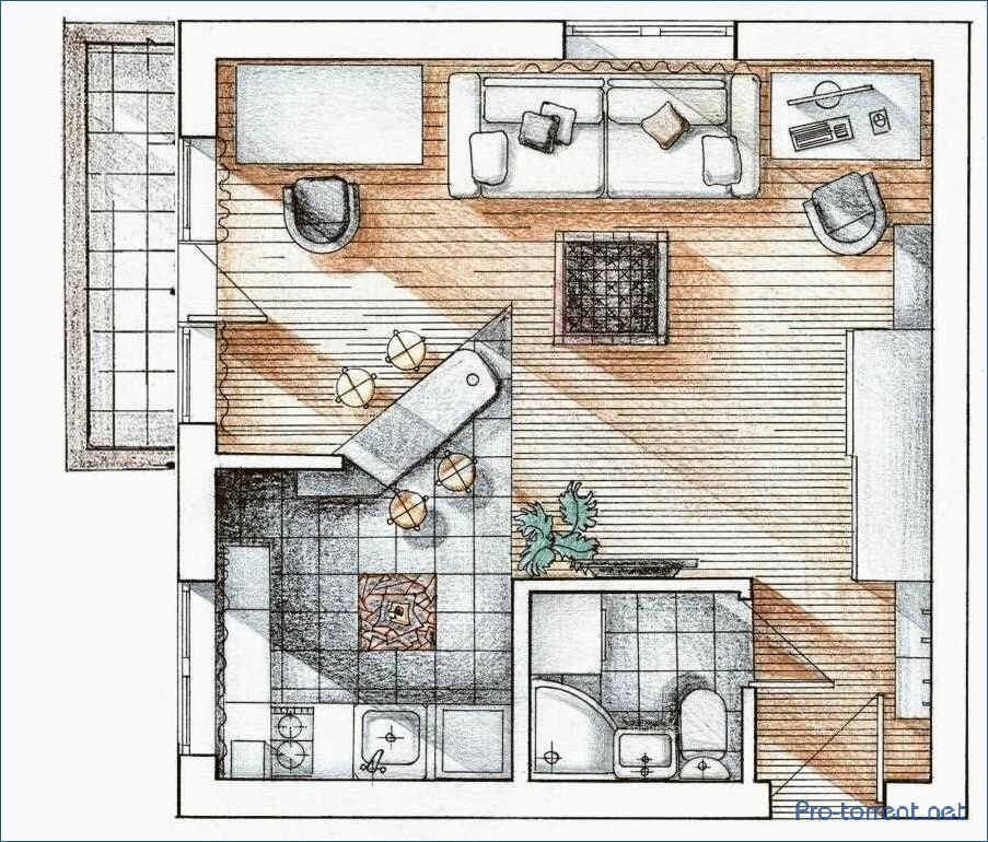 Как уютно организовать одну комнату с кухней и ванной комнатой: советы дизайнера